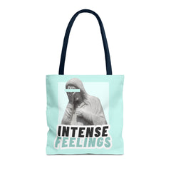 Intense Feelings Tote Bag - Cyan Print
