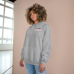 Intense Feelings Champion Unisex Hoodie - Black/Rose Pink Print