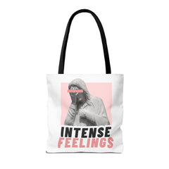 Intense Feelings Tote Bag - White Print