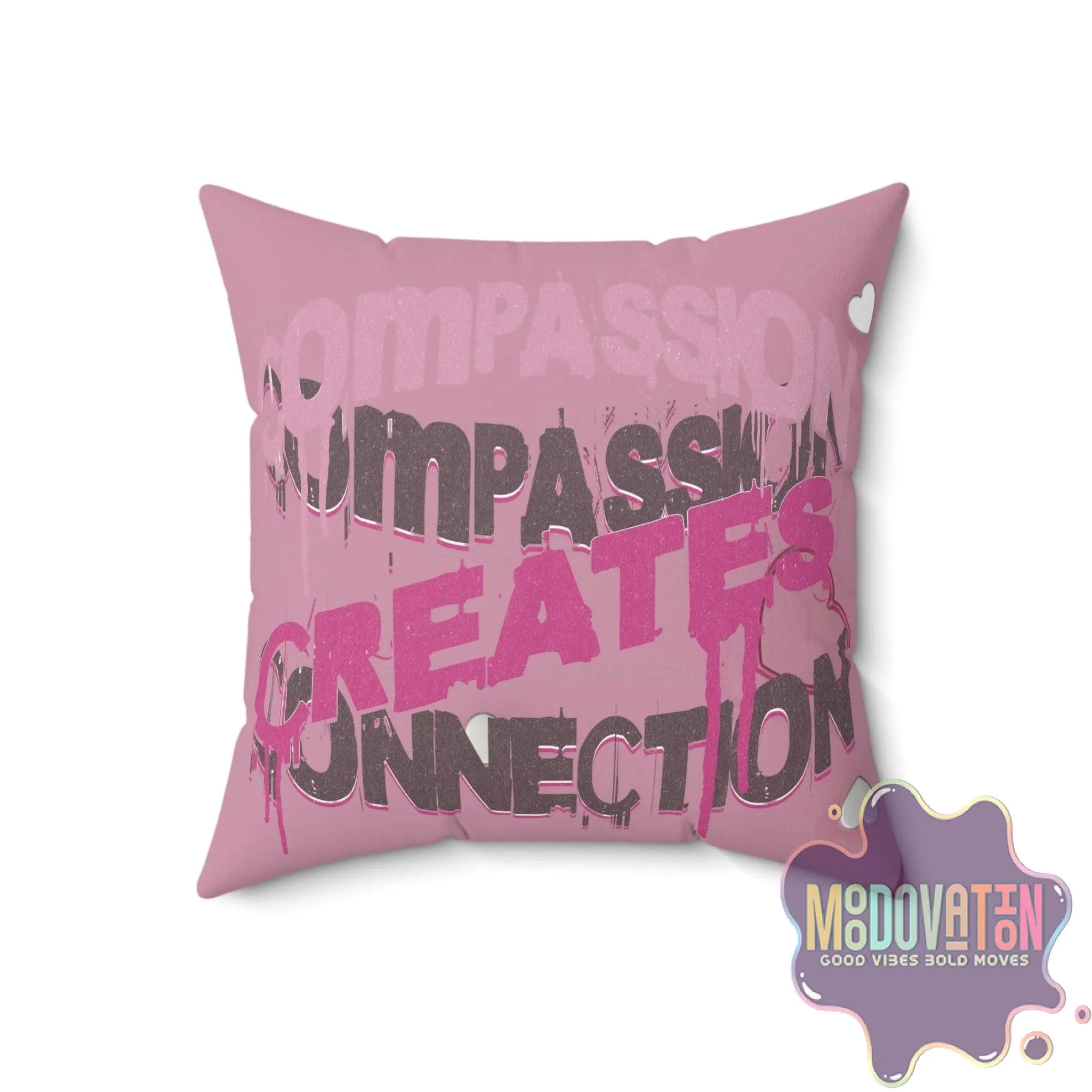 Compassion Faux Suede Square Pillow - MOODOVATION