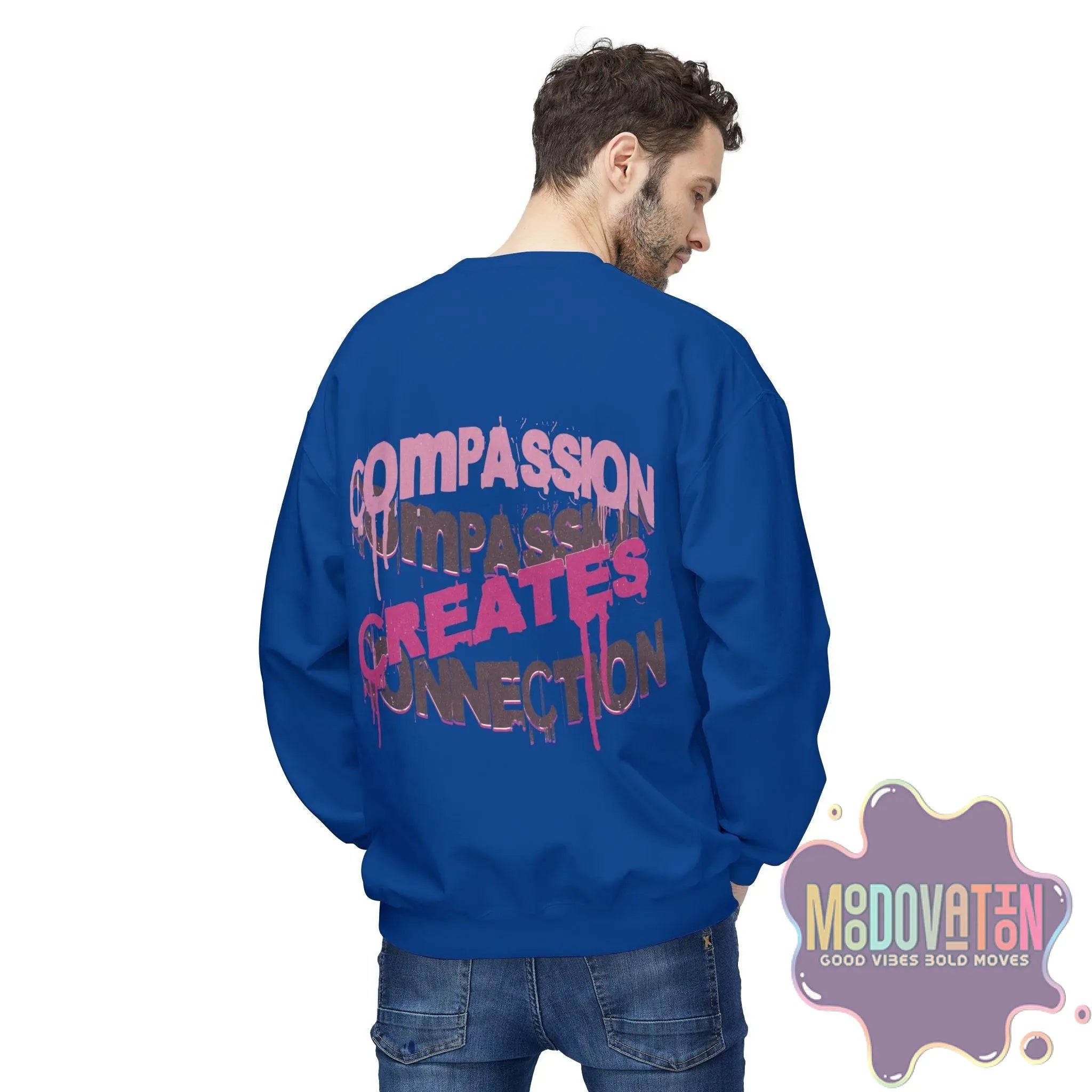 Self-Compassion Unisex Midweight Crewneck Sweatshirt - MOODOVATION