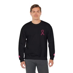 Courage, Strength & Faith – Breast Cancer Awareness Unisex Crewneck Sweatshirt