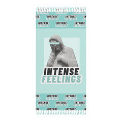 Intense Feelings - Cyan Boho Beach Towel