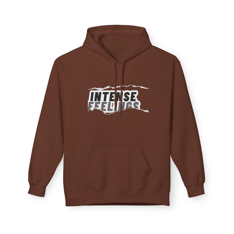 Intense Feelings Unisex Midweight Hoodie - Grey Print