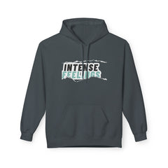 Intense Feelings Unisex Midweight Hoodie - Cyan Print