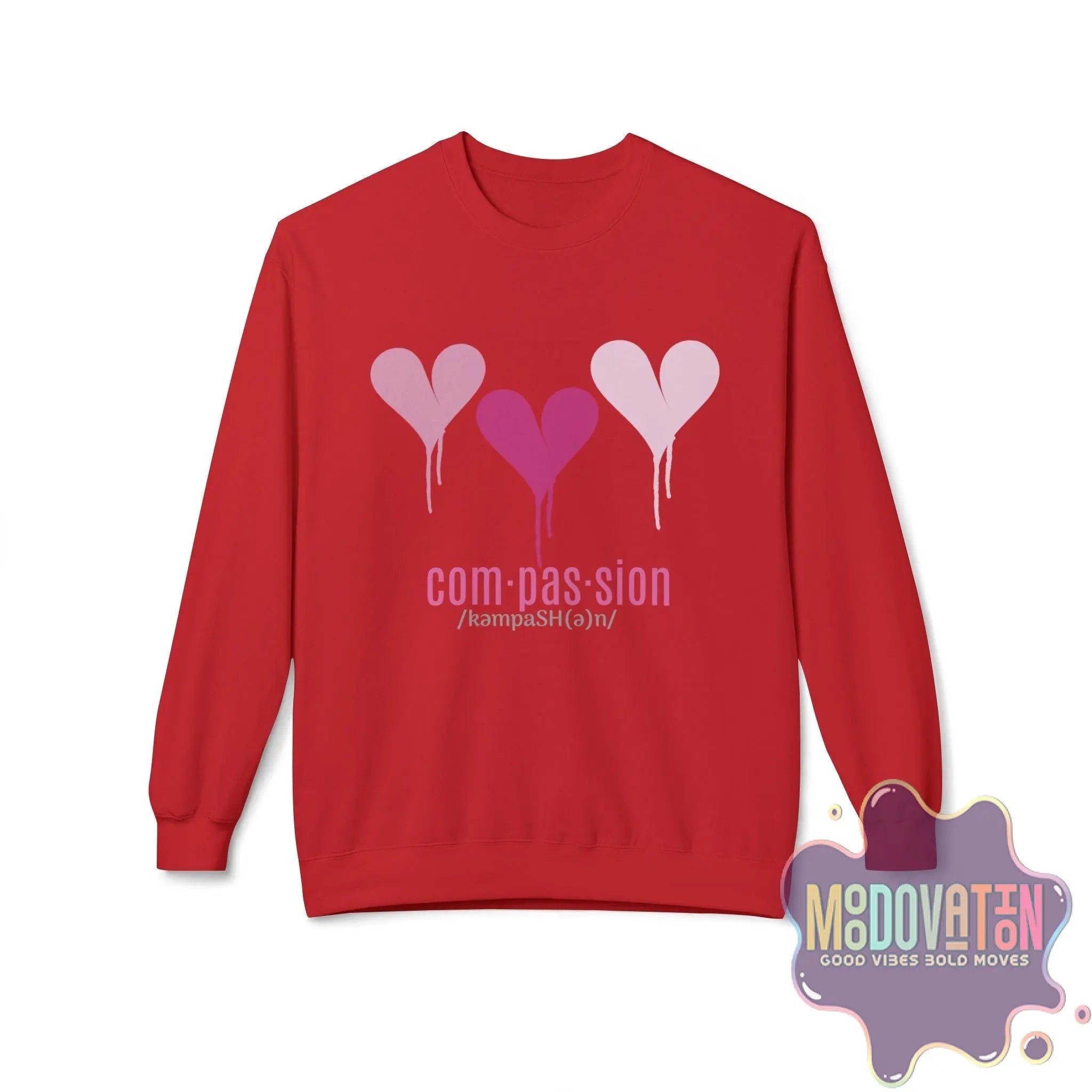 Self-Compassion Unisex Midweight Crewneck Sweatshirt - MOODOVATION