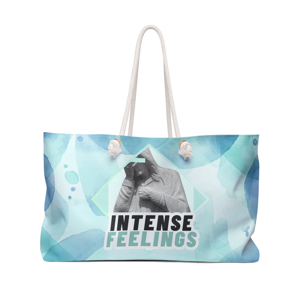 Intense Feelings – Cyan Weekender Tote Bag