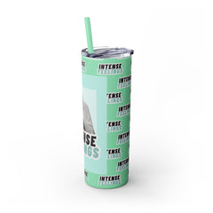Intense Feelings - Cyan Print Skinny Tumbler