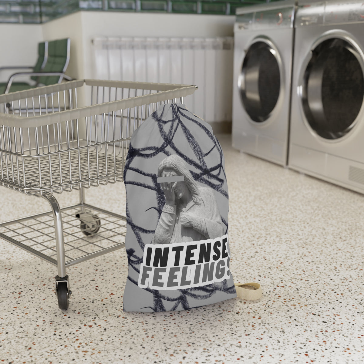 Intense Feelings - Grey Laundry Bag