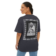 Intense Feelings – Grey Print Unisex Oversized Tee