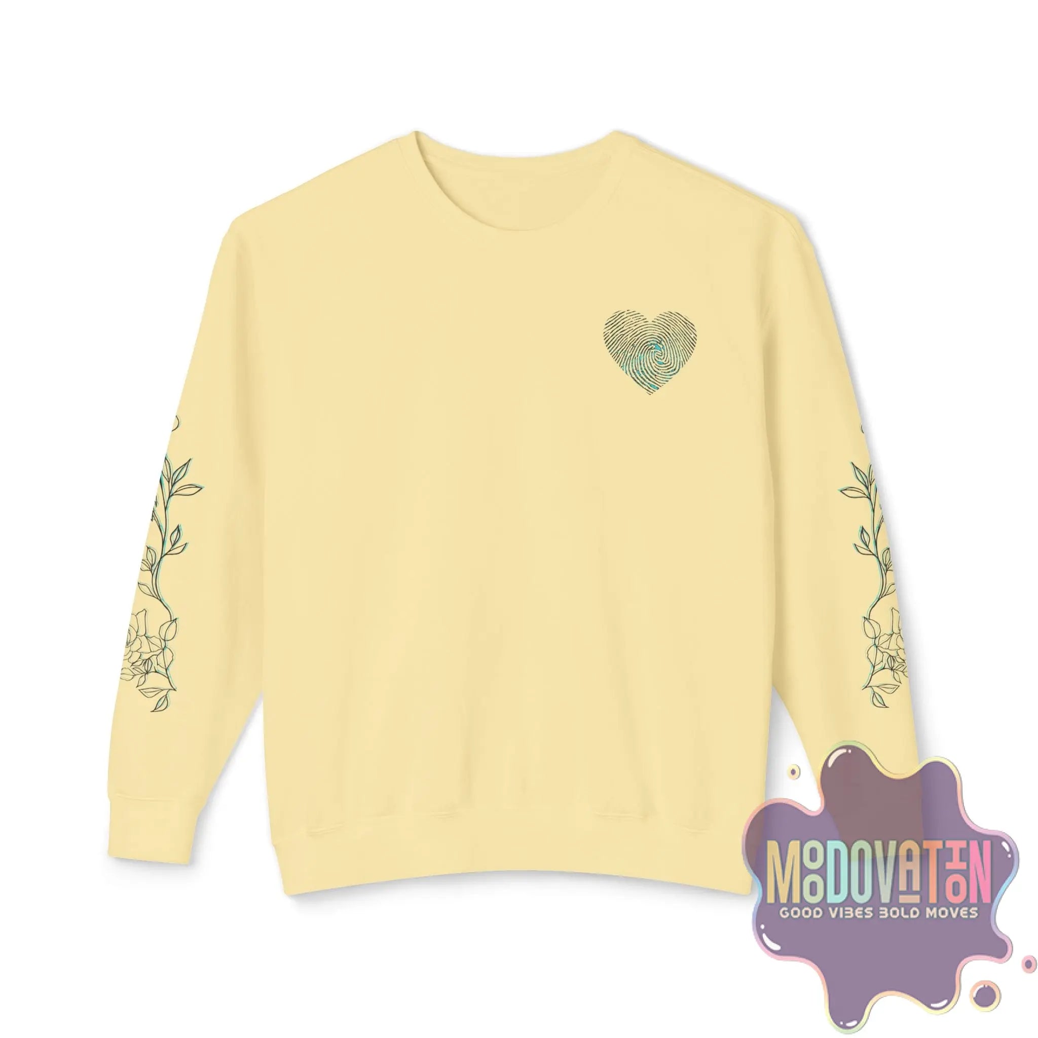 Feeling Is Healing Heart-print Unisex Lightweight Crewneck Sweater - Spring Edition Moodovation