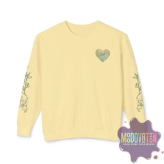 Feeling Is Healing Heart-print Unisex Lightweight Crewneck Sweater - Spring Edition Moodovation