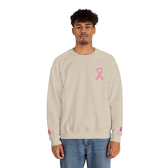 Courage, Strength & Faith – Breast Cancer Awareness Unisex Crewneck Sweatshirt