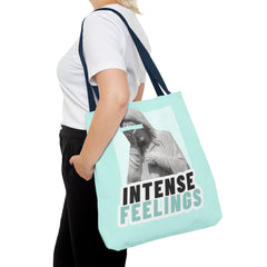 Intense Feelings Tote Bag - Cyan Print