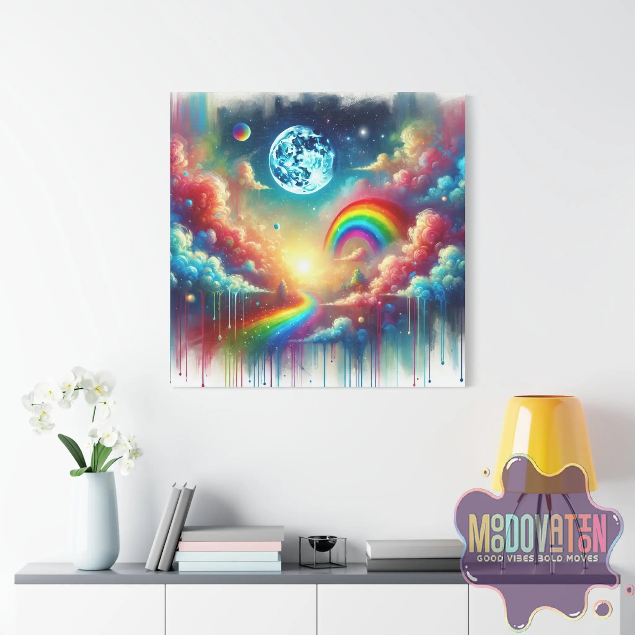 Rainbow Road To Infinity Matte Canvas - MOODOVATION