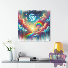 Rainbow Road To Infinity Matte Canvas - MOODOVATION