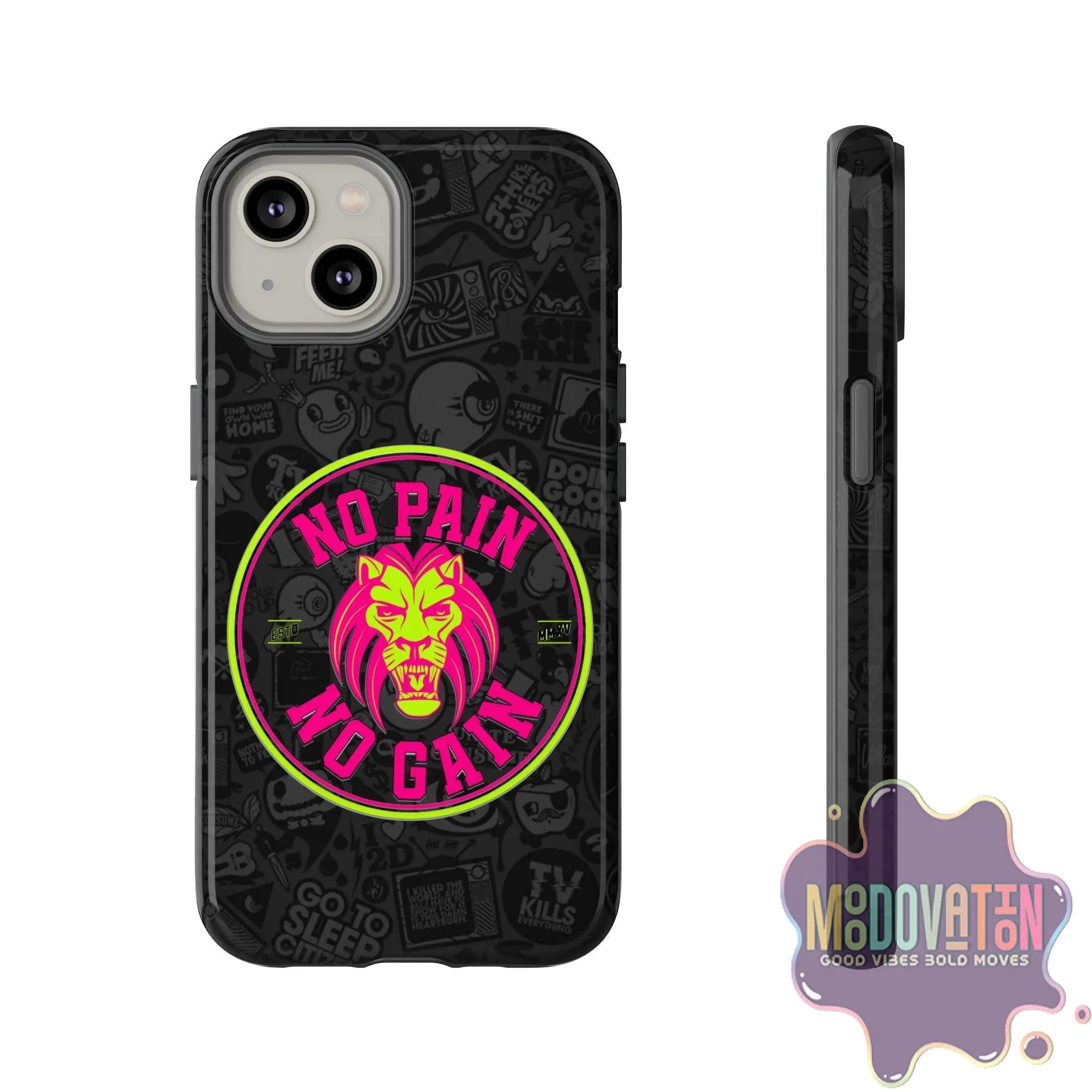 No Pain No Gain Phone Case - Black - MOODOVATION