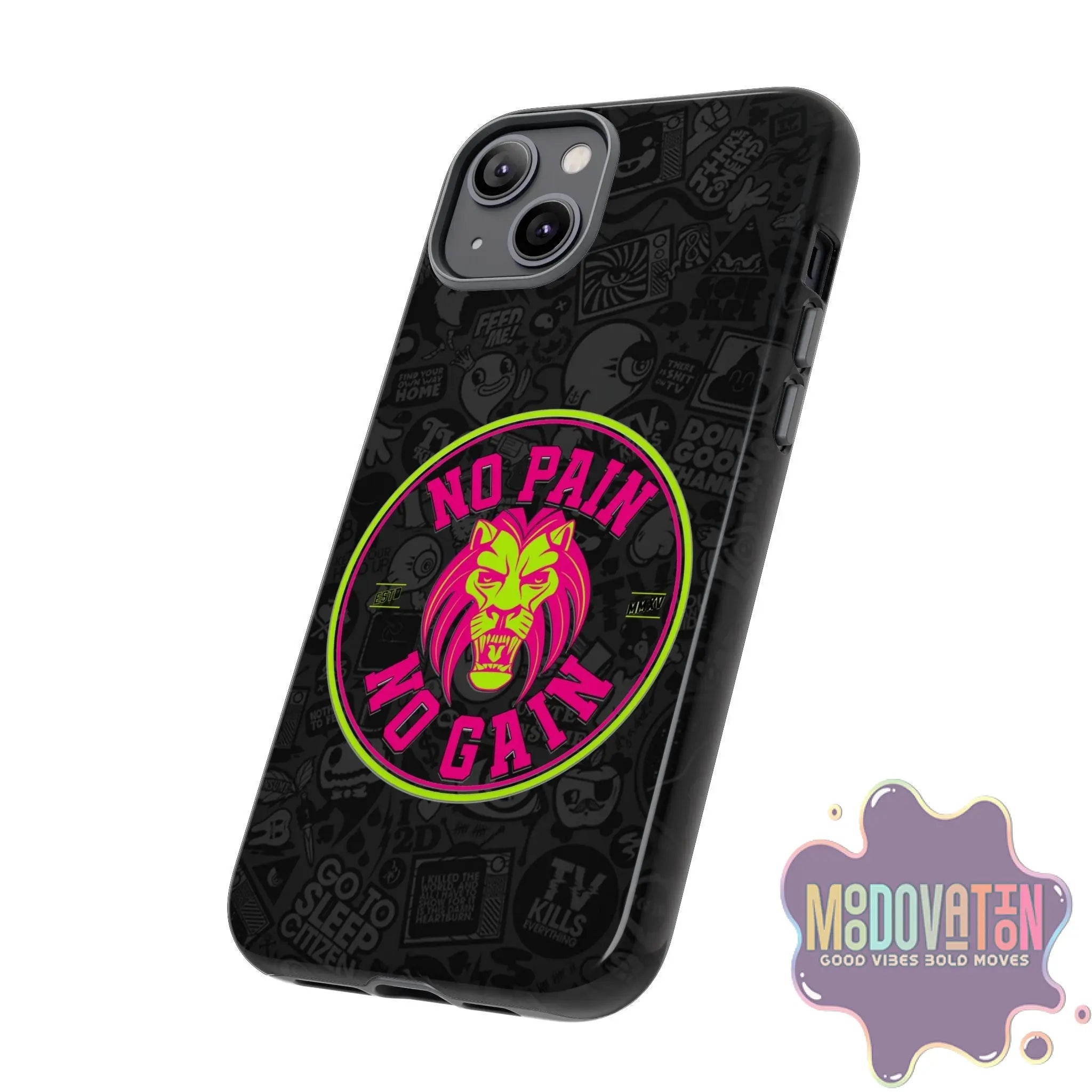 No Pain No Gain Phone Case - Black - MOODOVATION