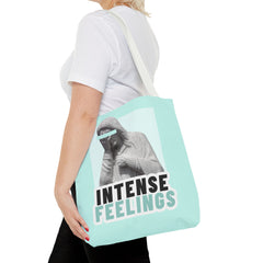 Intense Feelings Tote Bag - Cyan Print