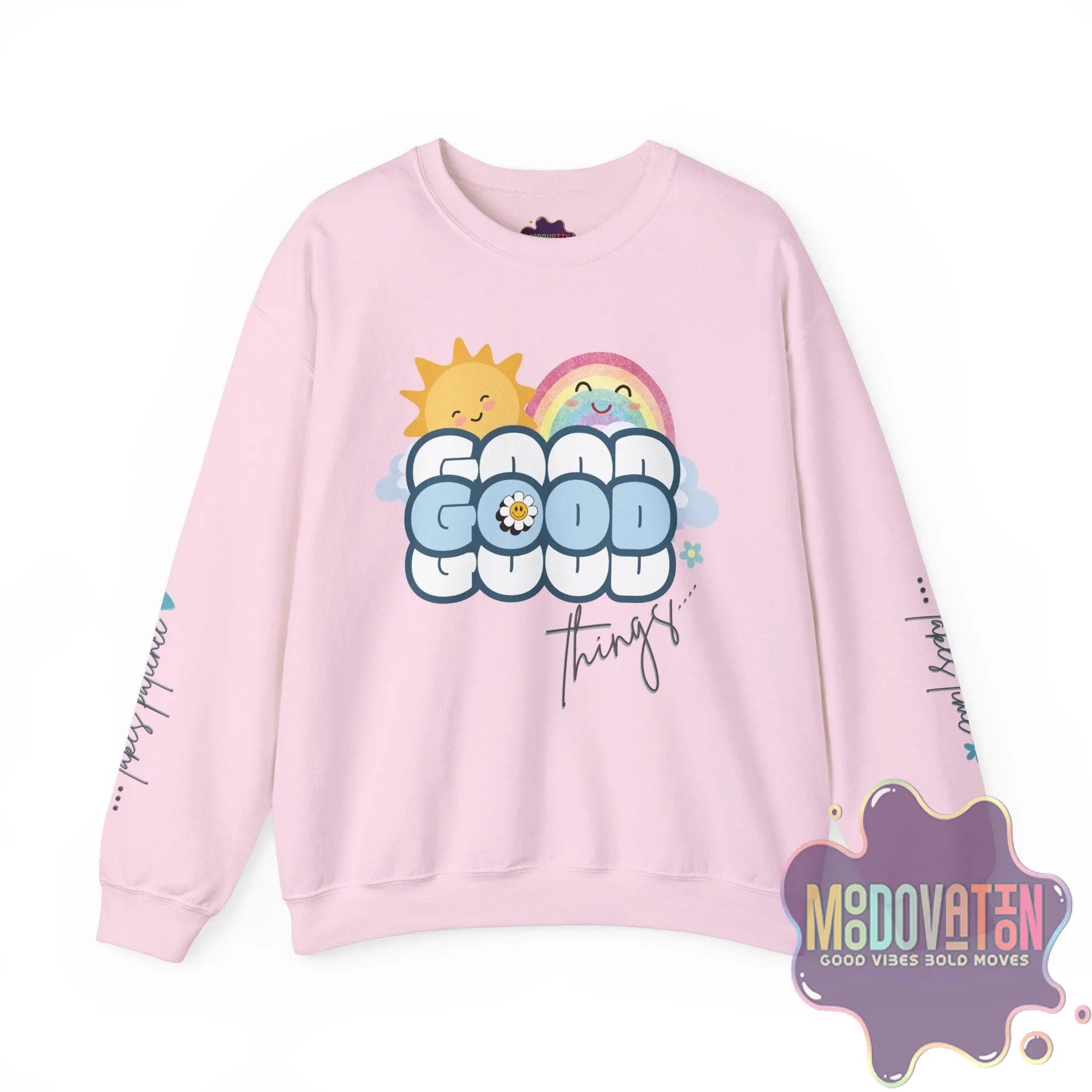 Good Things Unisex Heavy Blend Crewneck Sweatshirt - MOODOVATION