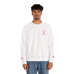 Courage, Strength & Faith – Breast Cancer Awareness Unisex Crewneck Sweatshirt