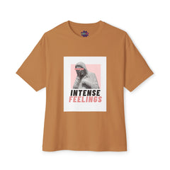 Intense Feelings – Rose Pink Print Unisex Oversized Tee