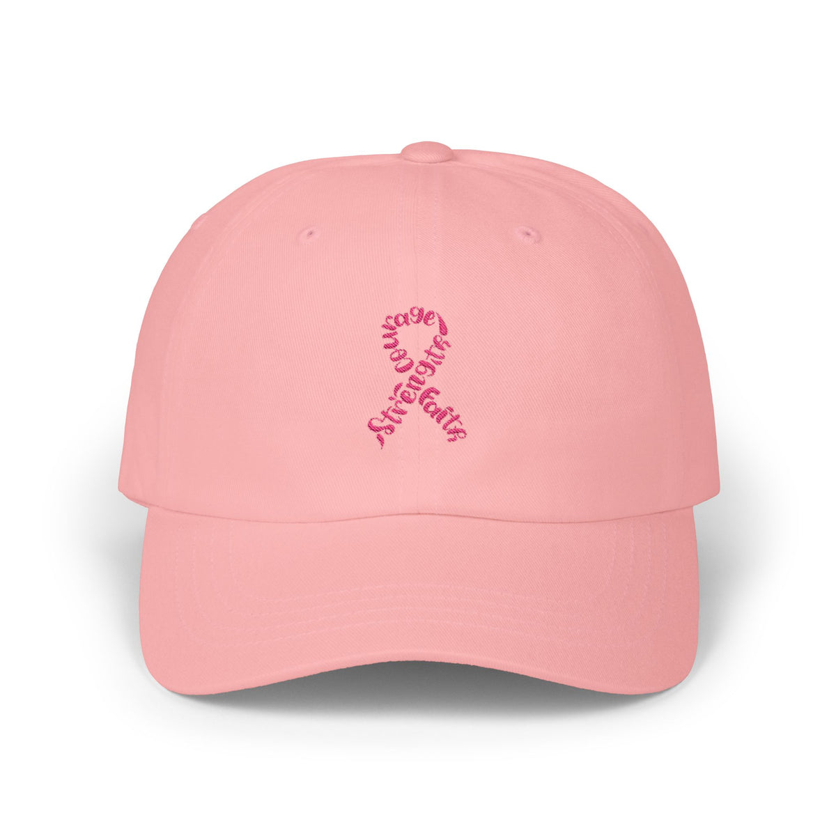 Breast Cancer Awareness Embroidered Ribbon Classic Dad Hat