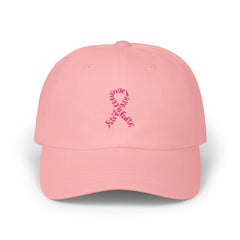 Breast Cancer Awareness Embroidered Ribbon Classic Dad Hat