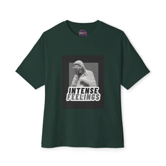 Intense Feelings – Grey Print Unisex Oversized Tee