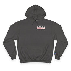 Intense Feelings Champion Unisex Hoodie - Black/Rose Pink Print
