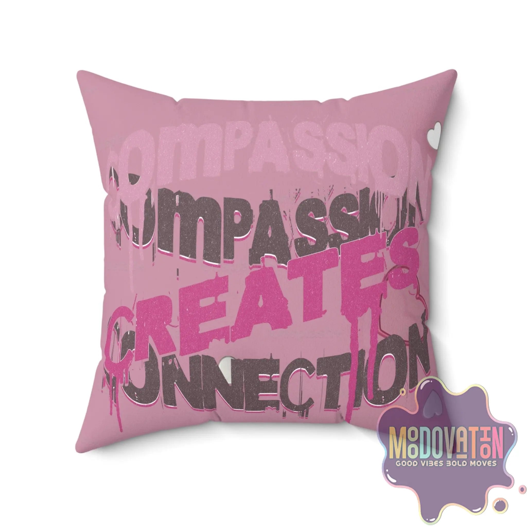 Compassion Faux Suede Square Pillow - MOODOVATION