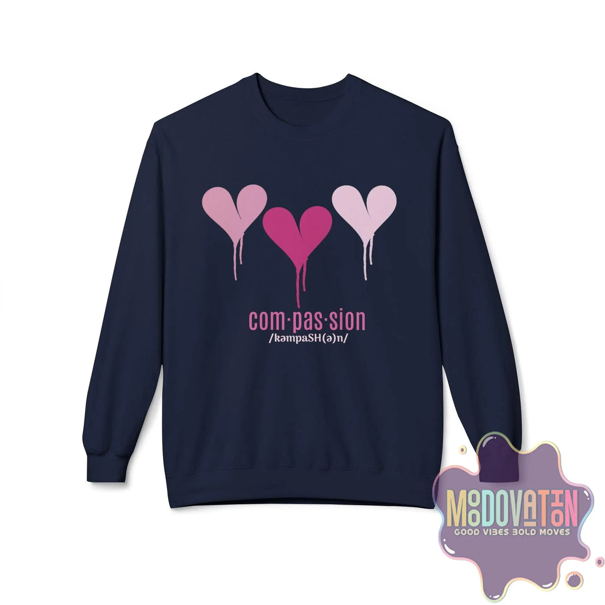 Self-Compassion Unisex Midweight Crewneck Sweatshirt - MOODOVATION