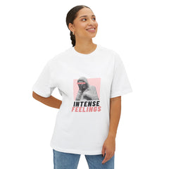 Intense Feelings – Rose Pink Print Unisex Oversized Tee