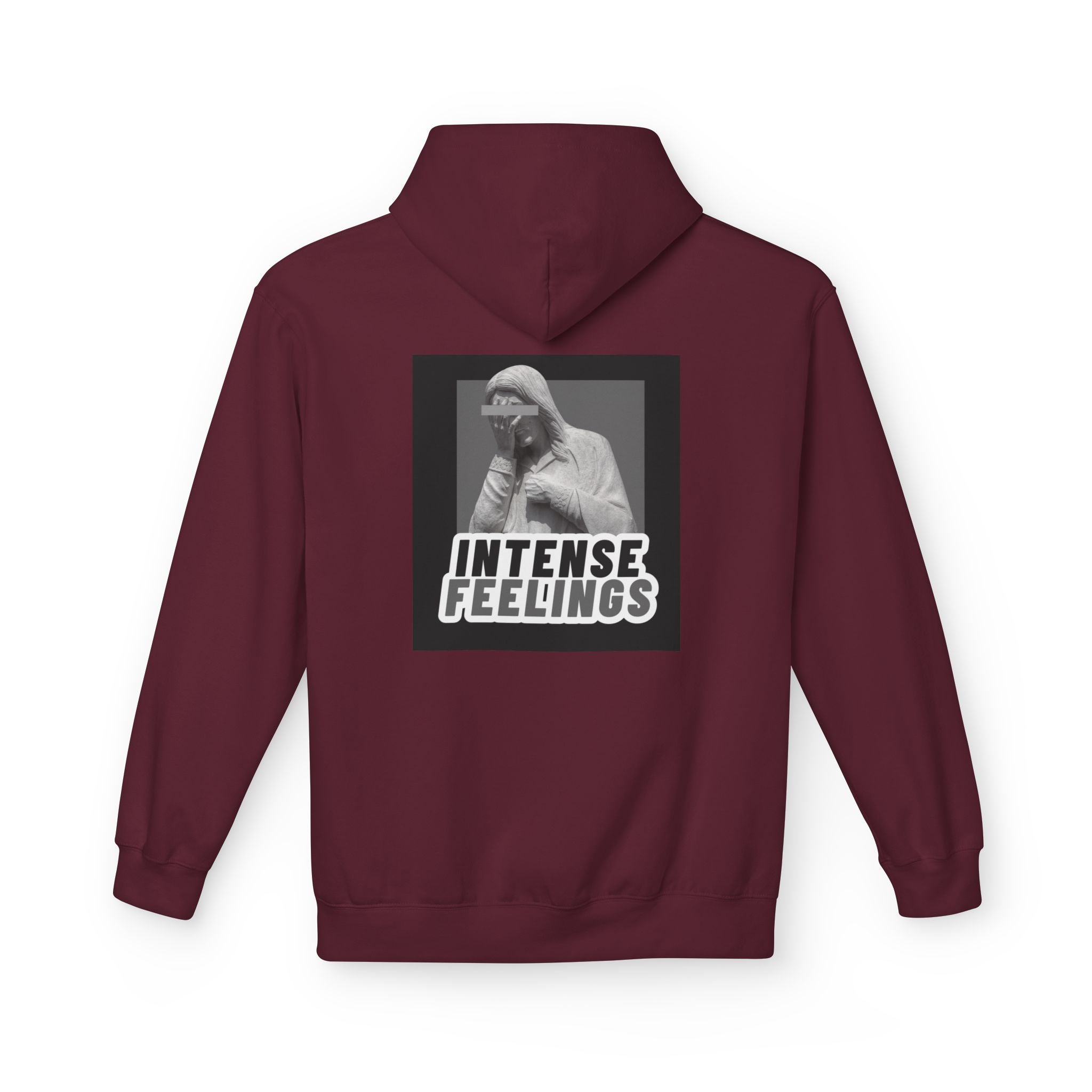 Intense Feelings Unisex Midweight Hoodie - Grey Print