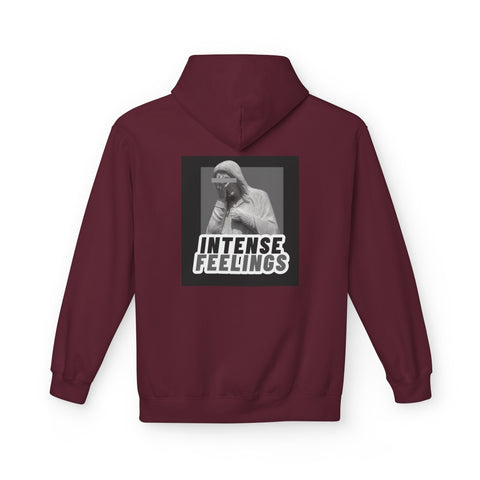 Intense Feelings Unisex Midweight Hoodie - Grey Print