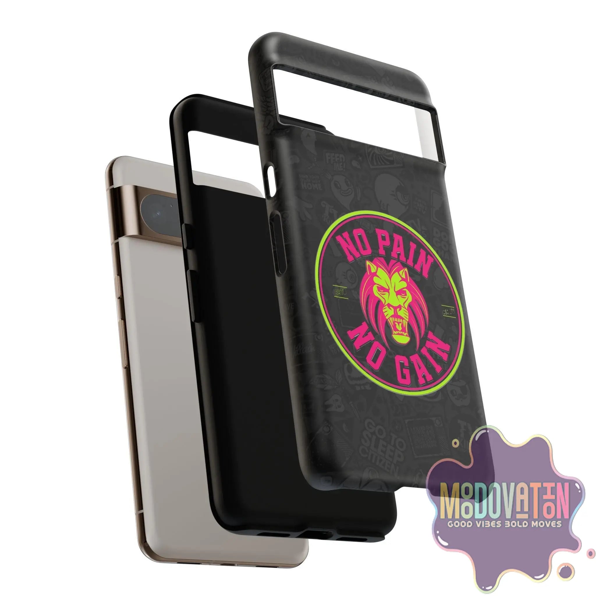 No Pain No Gain Phone Case - Black - MOODOVATION
