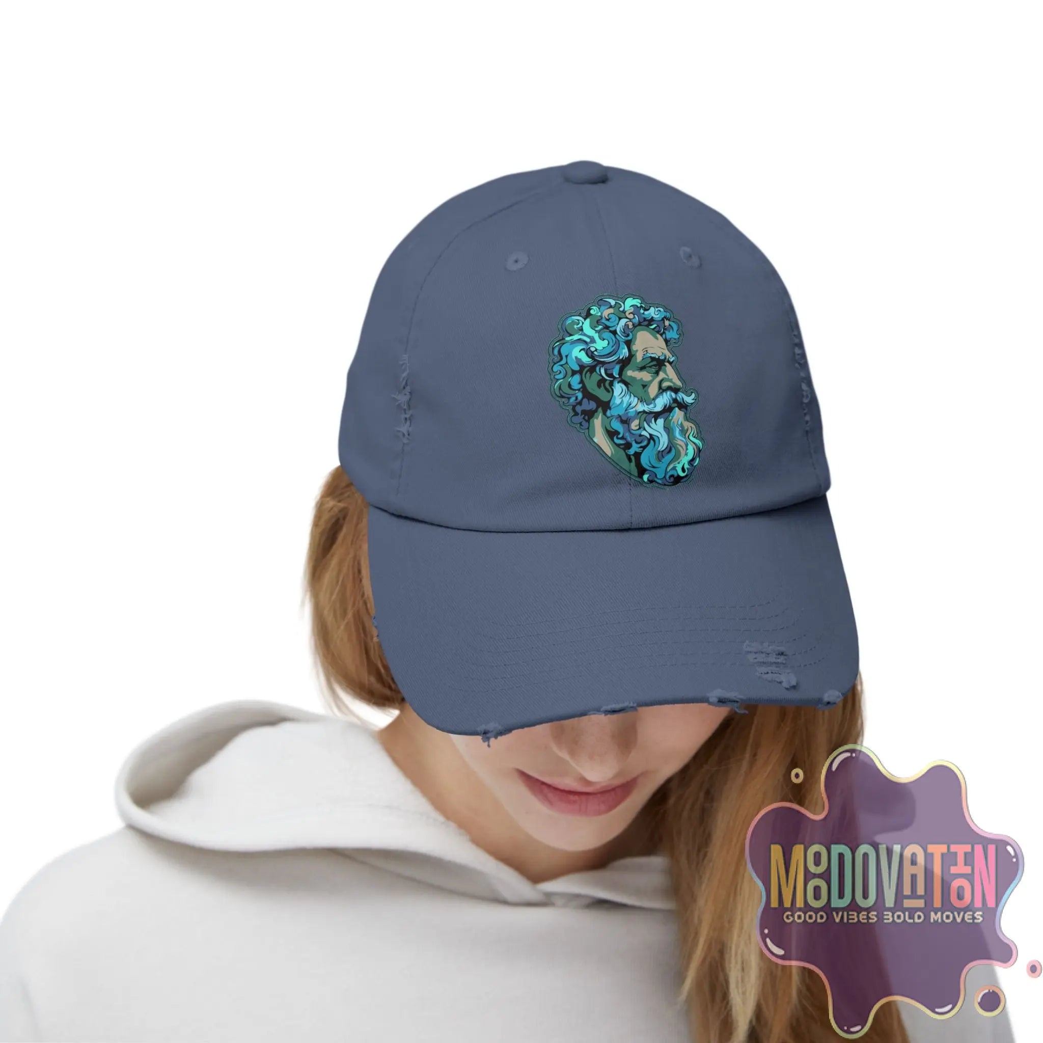 Marcus Aurelius Stoic - Unisex Distressed Vintage Hat - MOODOVATION