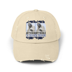 Intense Feelings - Navy Print Vintage Distressed Hat