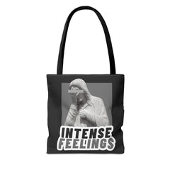 Intense Feelings Tote Bag - Grey Print
