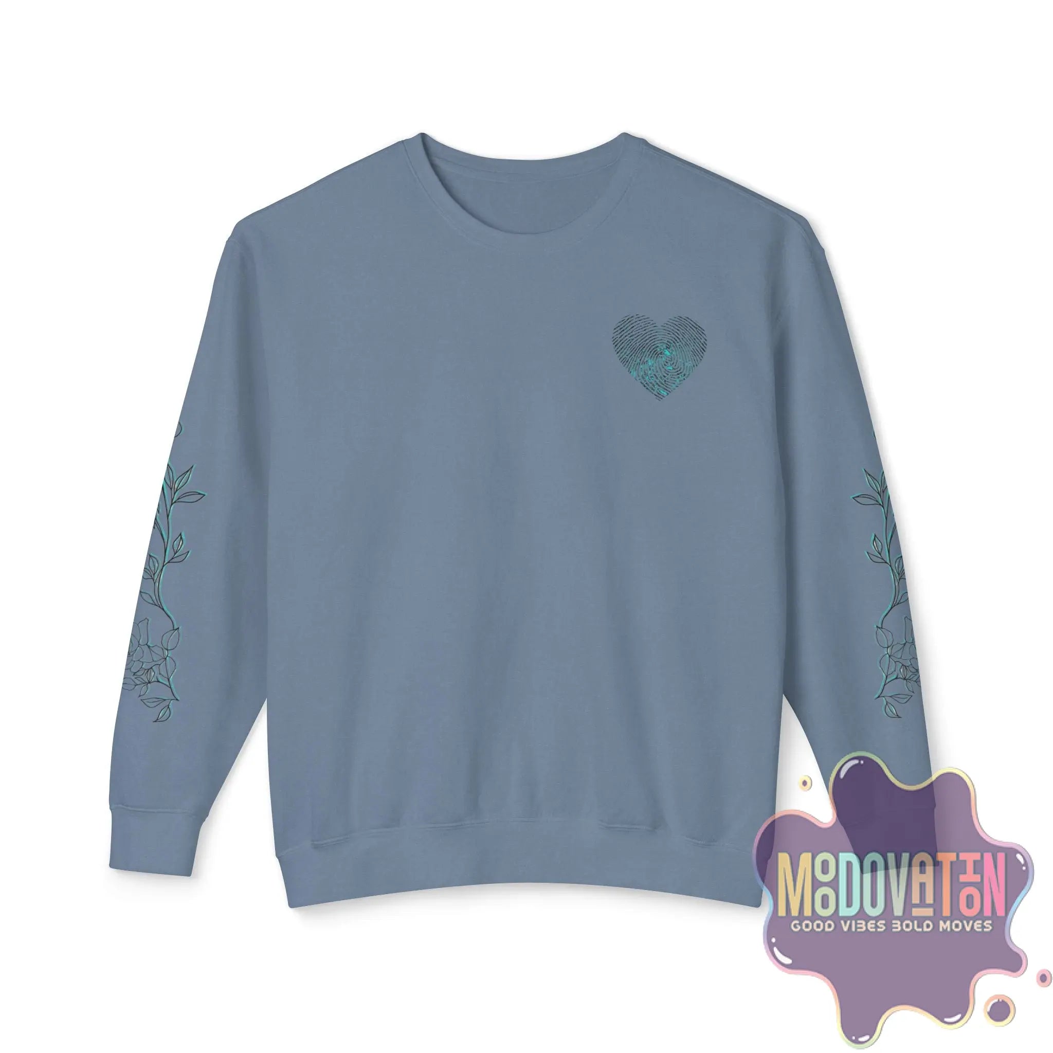 Feeling Is Healing Heart-print Unisex Lightweight Crewneck Sweater - Spring Edition Moodovation