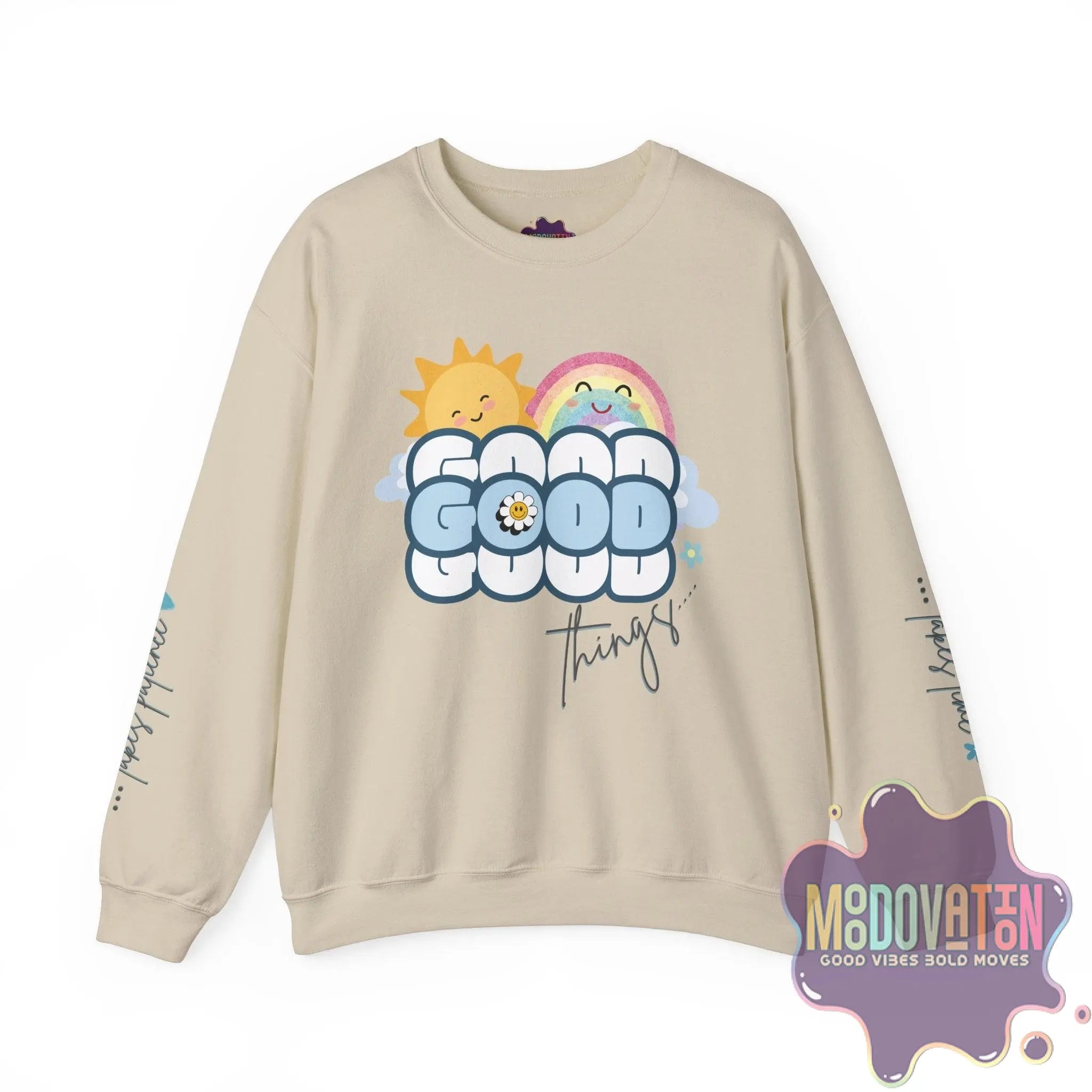 Good Things Unisex Heavy Blend Crewneck Sweatshirt - MOODOVATION