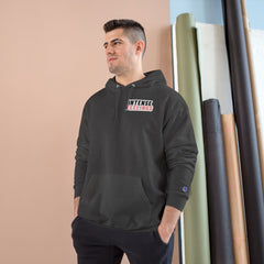 Intense Feelings Champion Unisex Hoodie - Black/Rose Pink Print