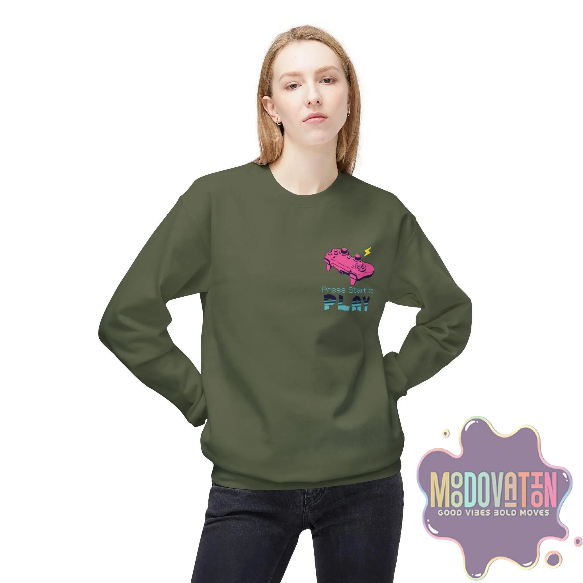 Game Over Unisex Midweight Crewneck Sweatshirt - MOODOVATION
