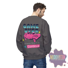 Game Over Unisex Midweight Crewneck Sweatshirt - MOODOVATION