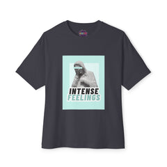 Intense Feelings – Cyan Print Unisex Oversized Tee