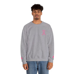 Courage, Strength & Faith – Breast Cancer Awareness Unisex Crewneck Sweatshirt