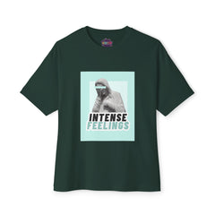 Intense Feelings – Cyan Print Unisex Oversized Tee