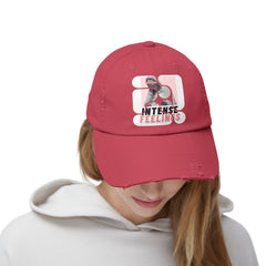 Intense Feelings - Pink Rose Print Vintage Distressed Hat