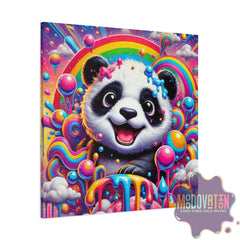 Drippy Delight Panda Matte Canvas - MOODOVATION