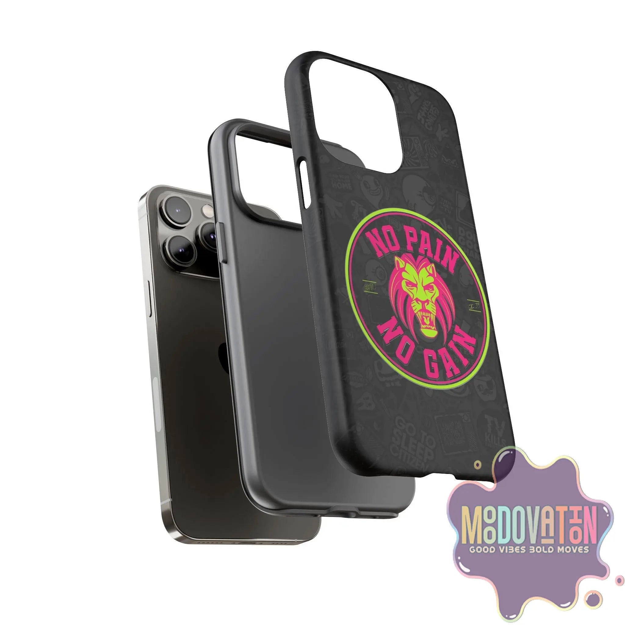 No Pain No Gain Phone Case - Black - MOODOVATION